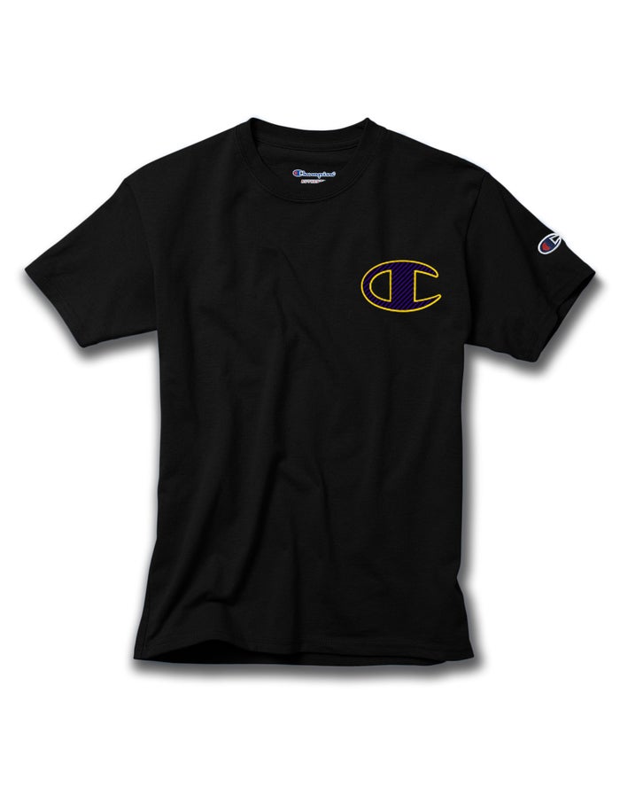 Champion Cotton C Logo Stroke Black T-Shirt Boys - South Africa NXODLZ415